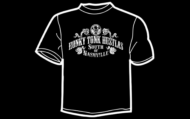 Honky Tonk Hustlas - South of Nashville T-Shirt (Black)